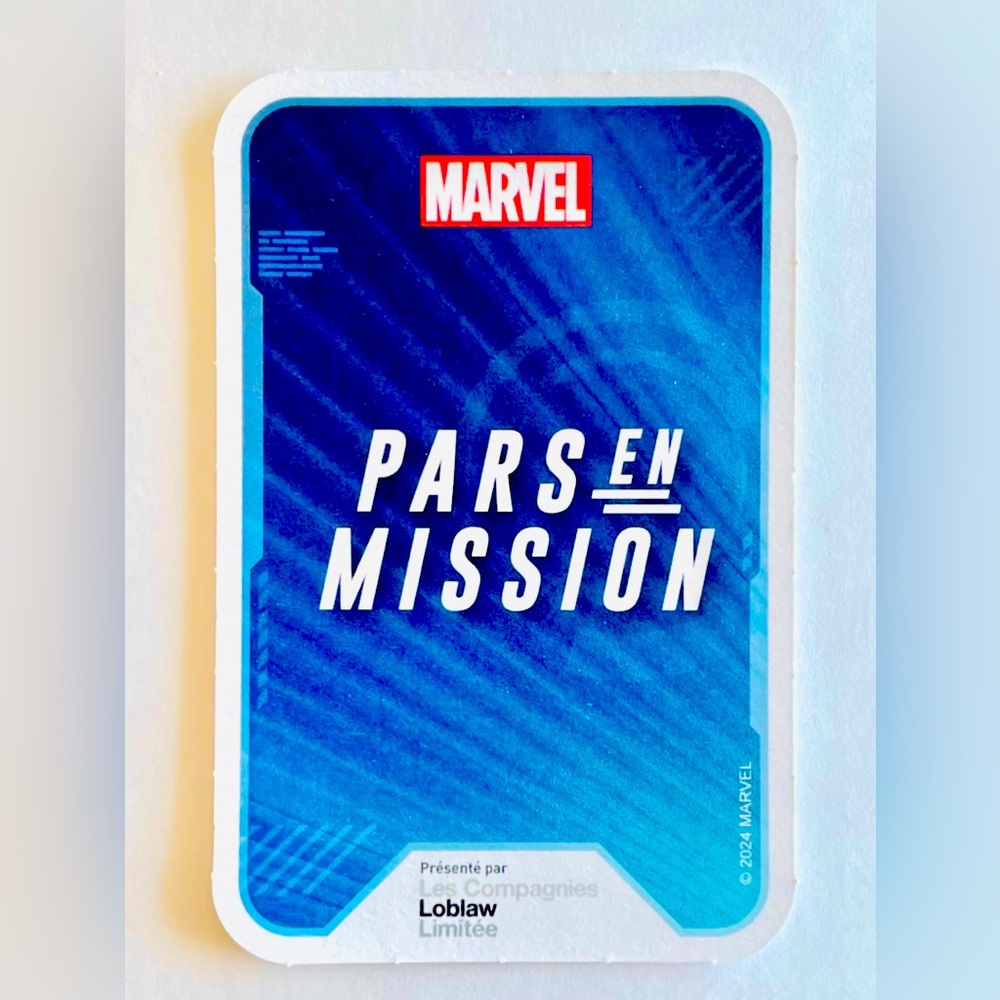 Complete set of 90 FRENCH Marvel Mission cards!